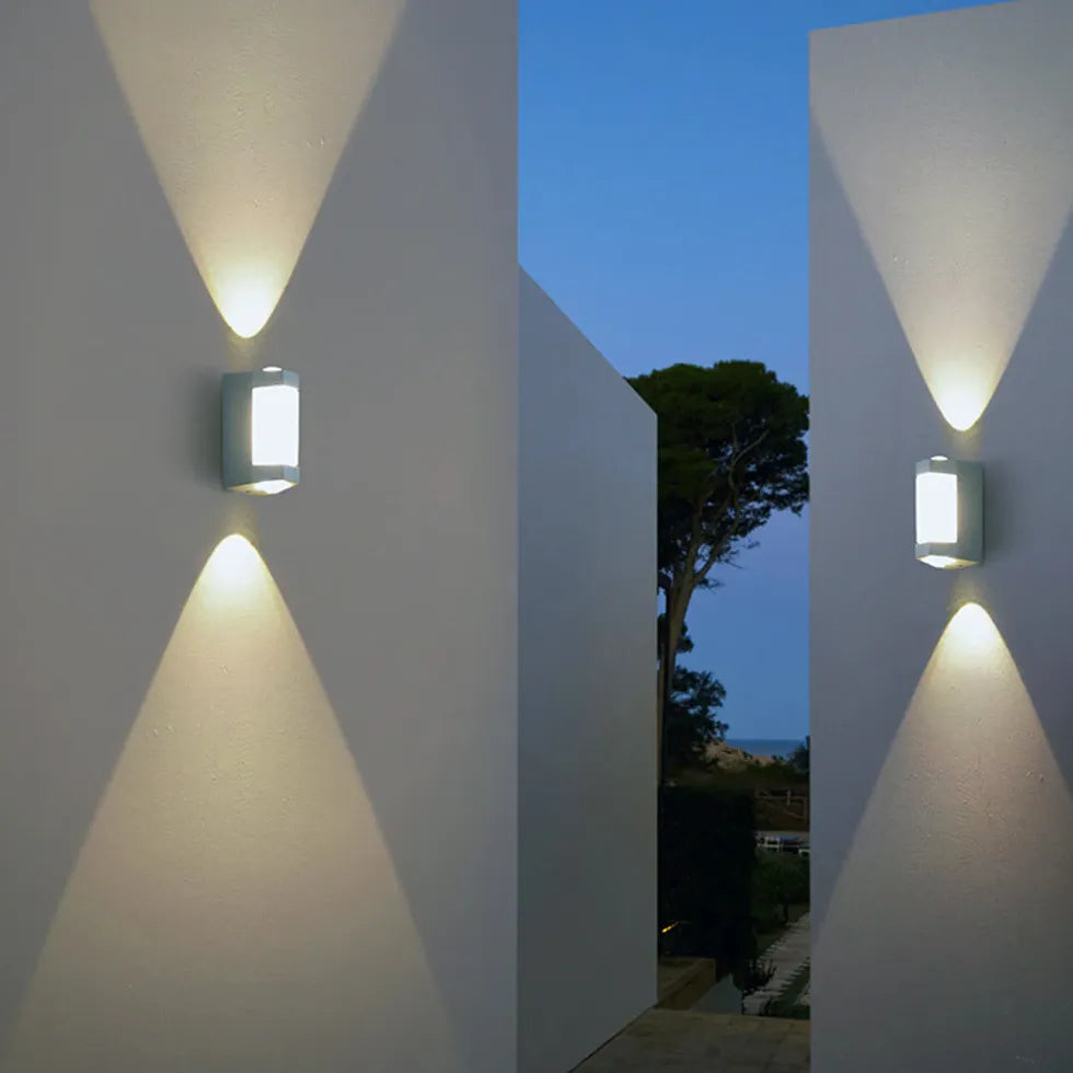 white outdoor wall lighting led